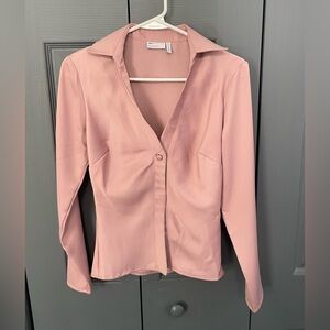 Pink Long Sleeve Blouse